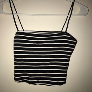 Striped crop tank